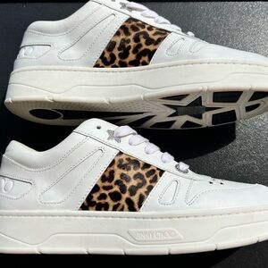 Jimmy Choo Leopard Print Sneakers 38